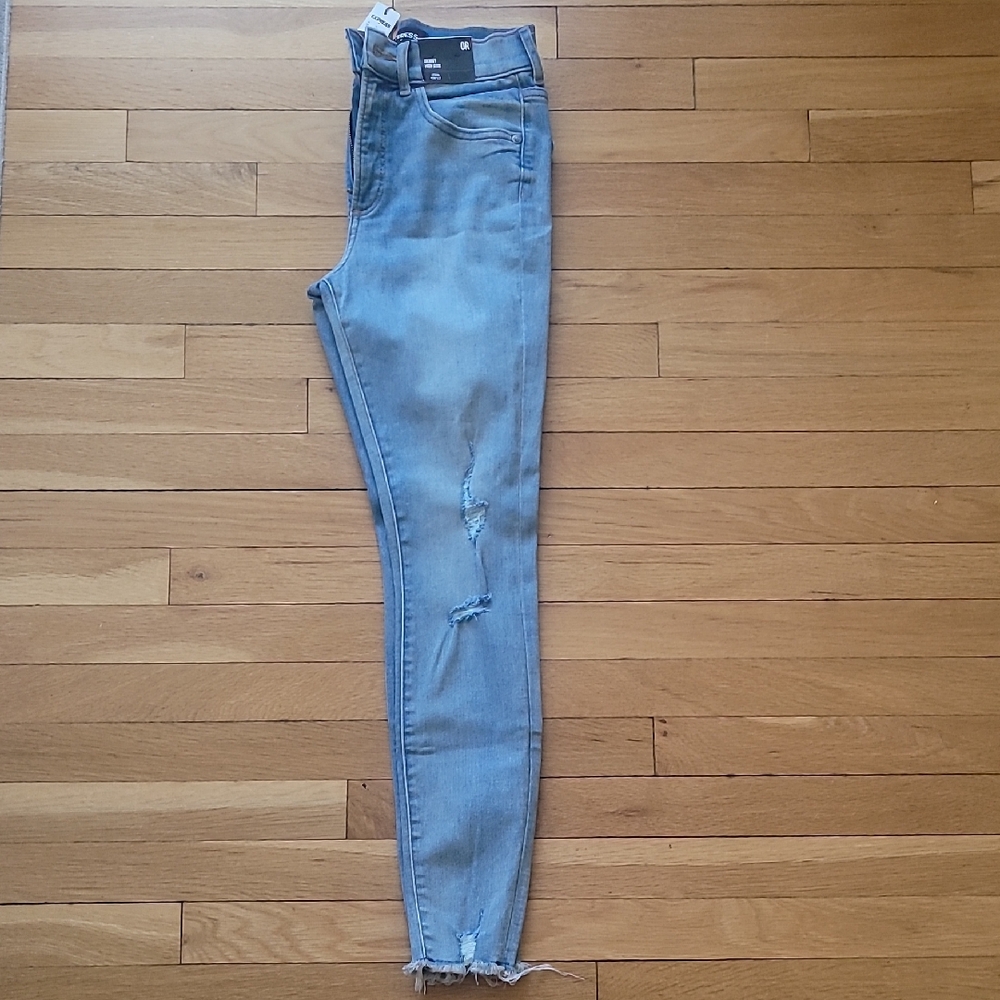 Express Light Wash High Rise Skinny Jeans